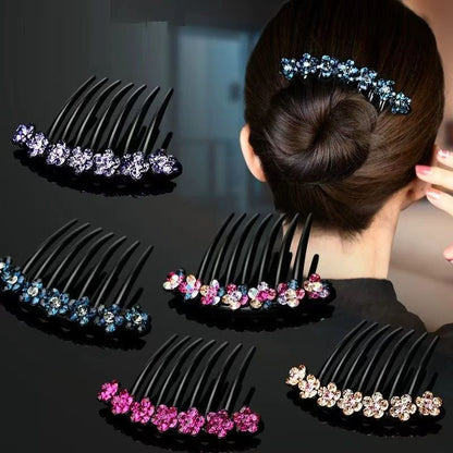 Rhinestone Flower Hair Comb Insert Comb Hair Accessories