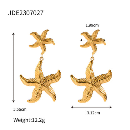 Pendientes colgantes de estrella de mar 