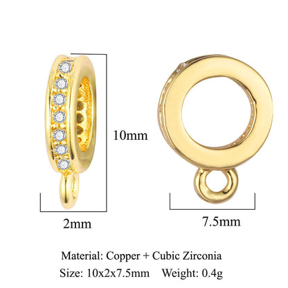 Copper zircon melon seed buckle pendant universal buckle