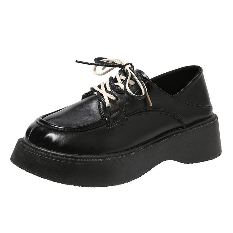 Lace-up platform shoes