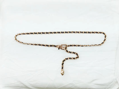 Punk style metal chain belt