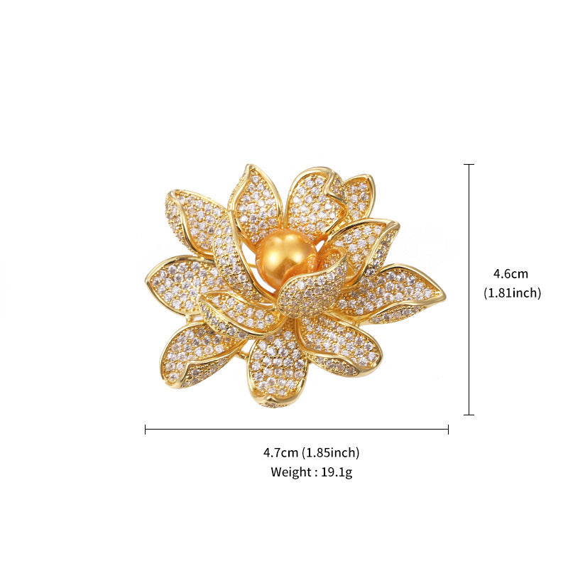 fashion Pearl Flower Brooch