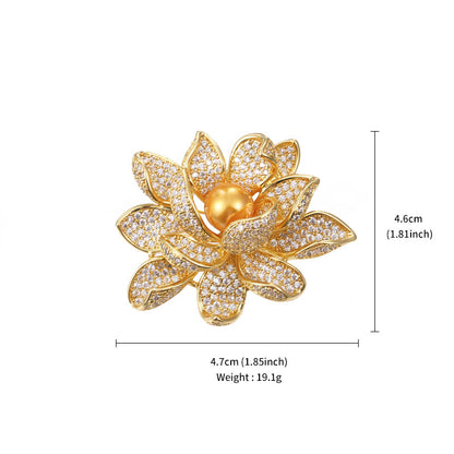 fashion Pearl Flower Brooch