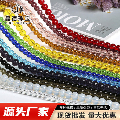 Glass beads loose beads DIY colored glass beads 4-14mm