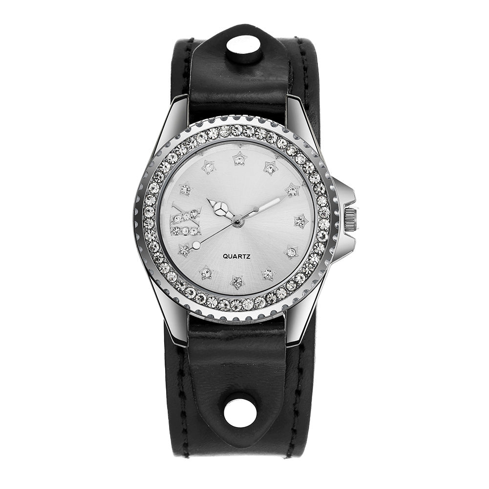 Reloj de cuero de moda casual para damas 