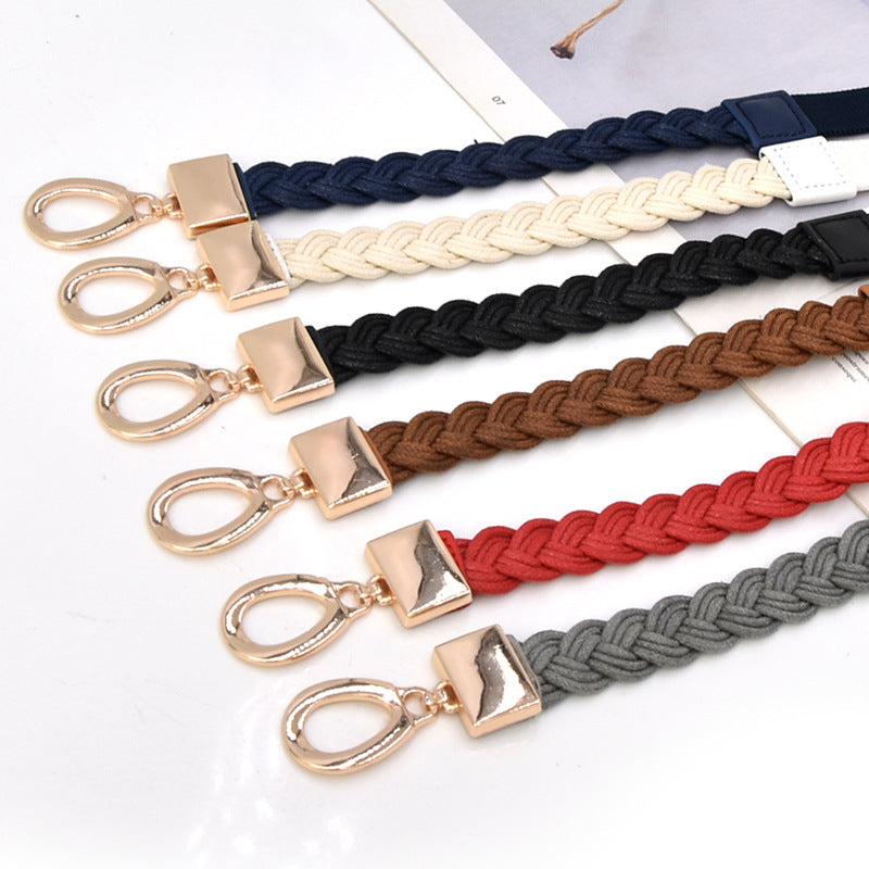 Woven thin belt women's decoration