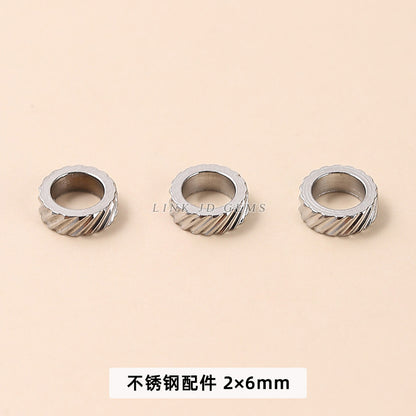 Stainless steel bead spacer tube bead round bead accessories