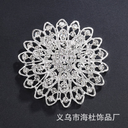 Alloy Rhinestone Brooch Pin