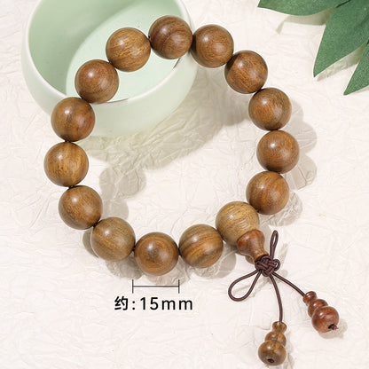 Green sandalwood bead bracelet.