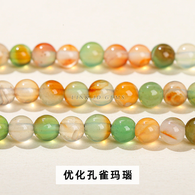 4Mm natural stone crystal agate small beads round beads