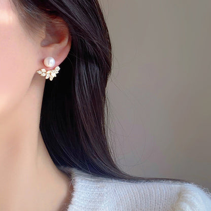 Petal pearl earrings fashion