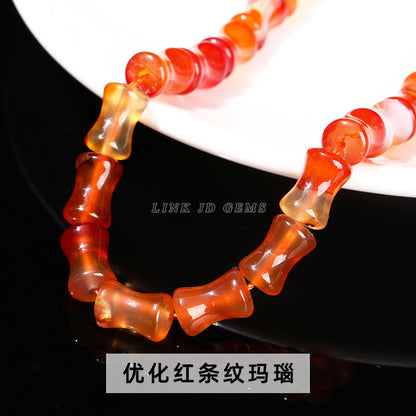 8 * 12Mm natural jade crystal bamboo beads loose beads