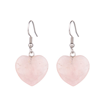 Crystal 20MM heart-shaped stainless steel earrings