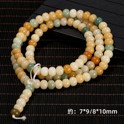 Pulsera de 108 cuentas de Buda con raíz de Bodhi de Duobao 