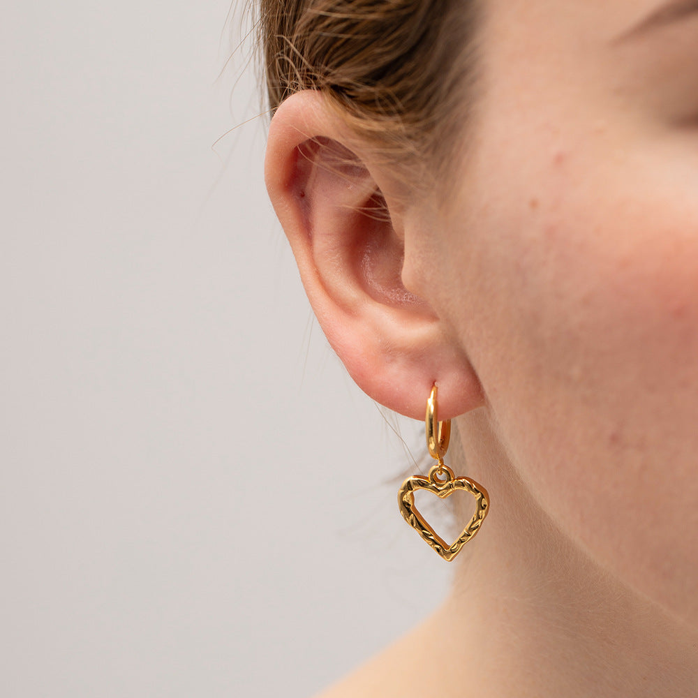 Hollow Heart Earrings