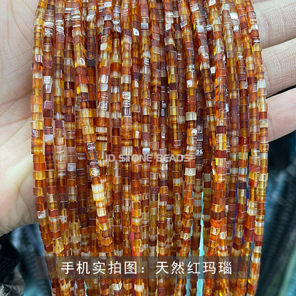 2Mm agate square loose beads