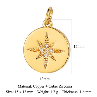 Zircon Sun Star Moon Bee Butterfly Pendant