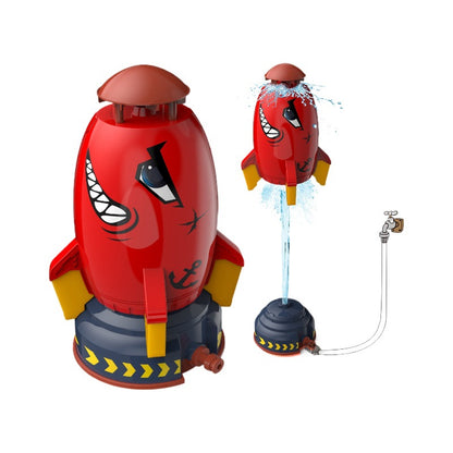 Space Rocket Water Sprinkler for Children, Outdoor Water Pressure Toy