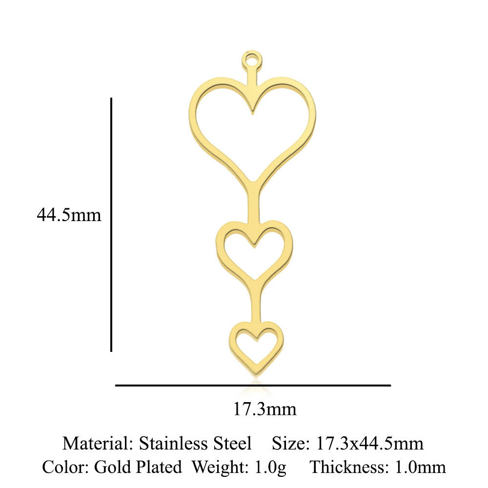 5 pcs/pack, love diamond titanium steel pendant, fingerprint pendant.