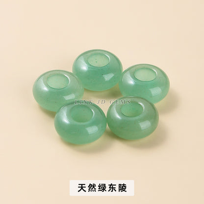 14 * 8m natural jade crystal abacus large hole beads loose beads