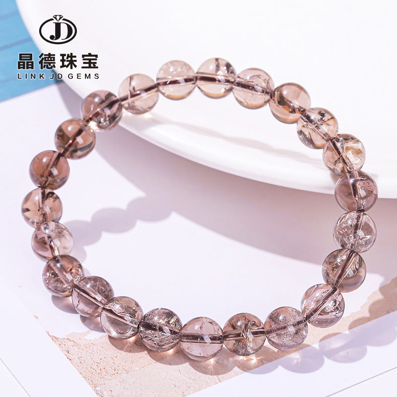 Natural Asai tea crystal bead bracelet