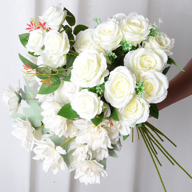 White artificial flowers