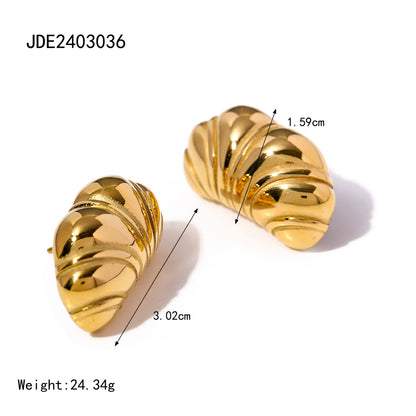 Pendientes con textura de croissant 