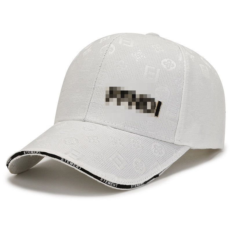 Embroidered Letter Structured Sun Protection Baseball Cap