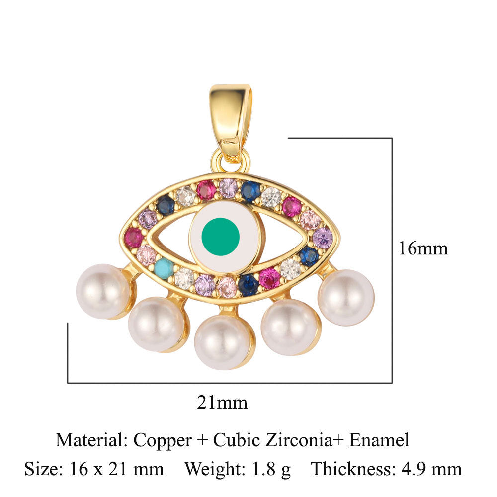 Butterfly Eye Sun Copper Zircon Pendant