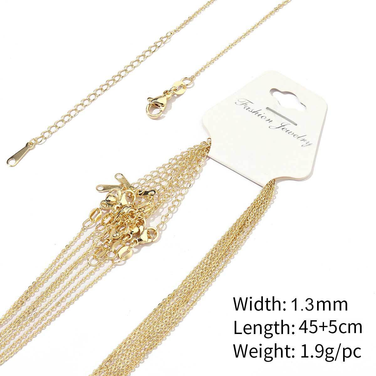 18K real gold color retention universal adjustable necklace