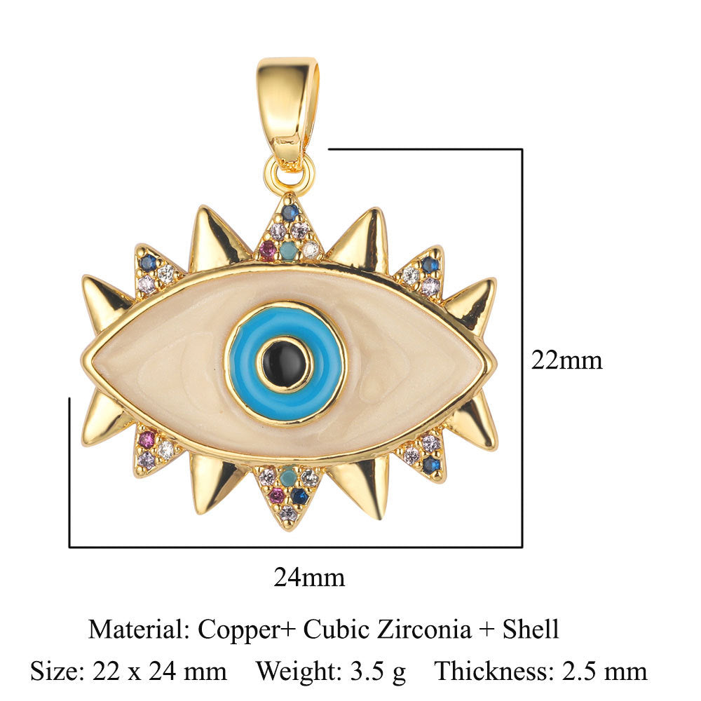 3 pcs/pack, rose copper zircon pendant DIY.