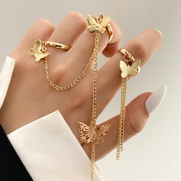 Butterfly chain combination ring opening adjustable