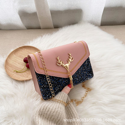 Women's shoulder square bag