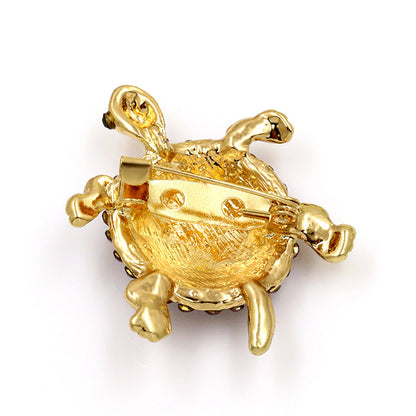 Crystal Rhinestone Turtle Brooch