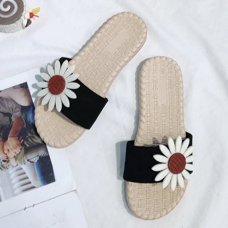 Sunflower flat slippers