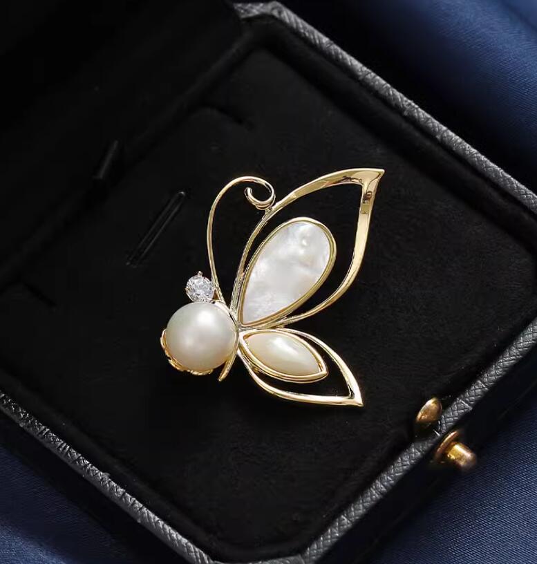 hot sale Pearl Butterfly Brooch