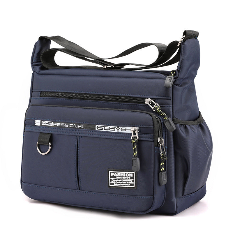 Waterproof and wear-resistant backpack Multi-pocket messenger bag