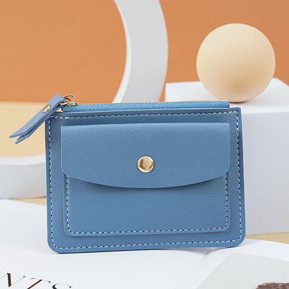 Zipper buckle card bag wallet