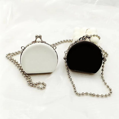 Metal mirror mini decorative bag