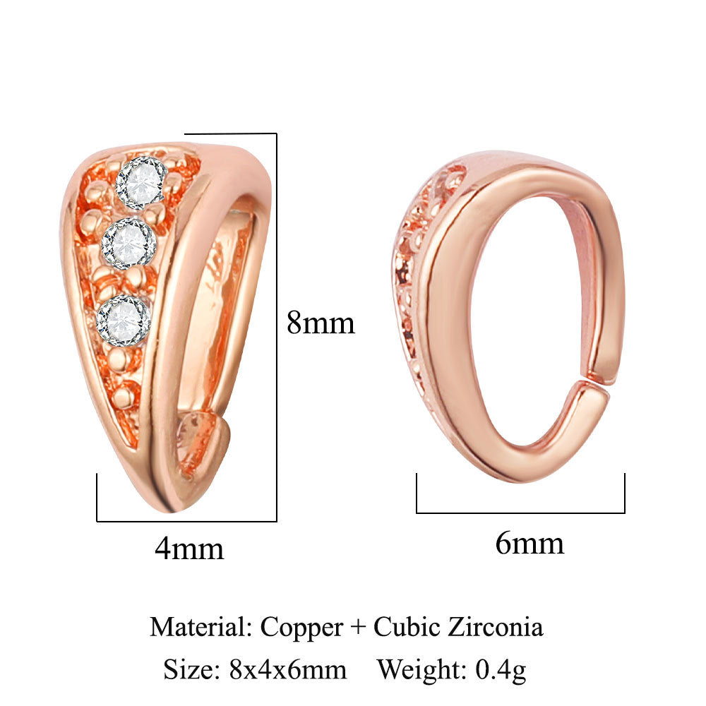 Copper zircon melon seed buckle pendant universal buckle