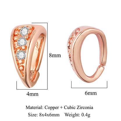 Copper zircon melon seed buckle pendant universal buckle