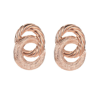 Big circle twist earrings for women