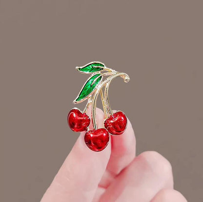 Little Red Cherry Brooch