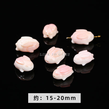 Natural shell carving accessories powder shell beads