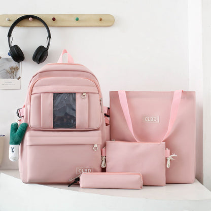 Four-piece backpack for students