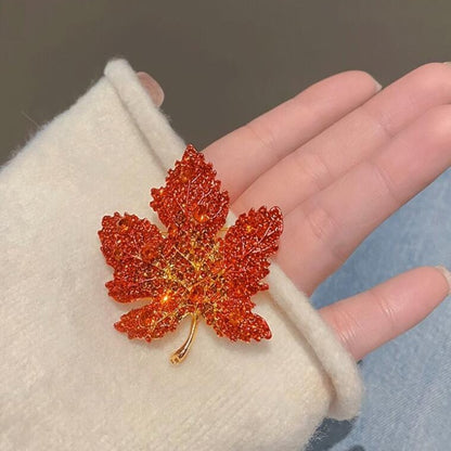 Red Maple Brooch