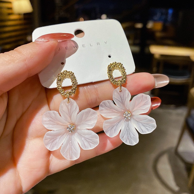 Versatile flower petal earrings