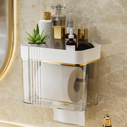 Wall-Mounted Tissue Box, Transparent for Paper Towels