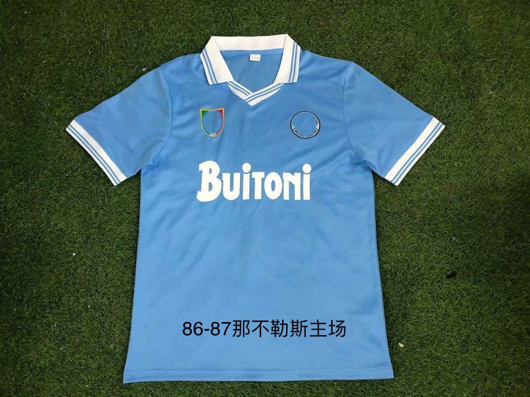 86-91 Napoli Home/Away Retro Short Sleeve Jersey