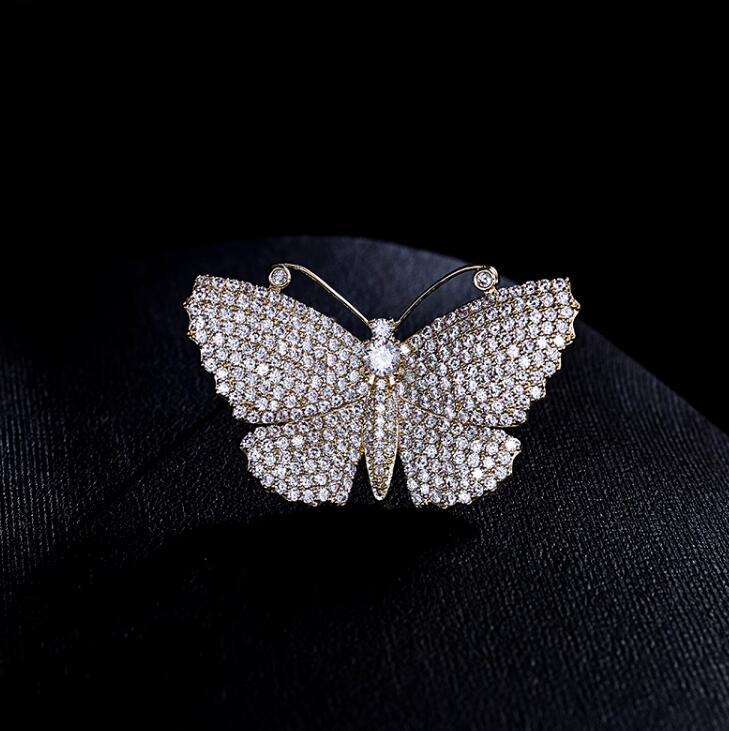 High-end luxury butterfly brooch